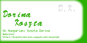 dorina koszta business card